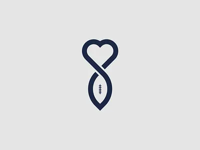 Give Back branding charity football heart icon logo non profit sports