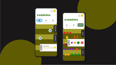 Garden Organizer adobe xd farm flower garden illustration mobile app ui ui ux xddailychallenge