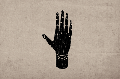 Hand (Camper illustrations serries) black folk folkart hand naive nature tattoo