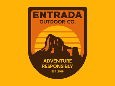 Entrada Mesa 1970s adventure arizona badge desert logo mountain badge mountain logo national park outdoor badge outdoors patch retro southwest utah vintage wilderness