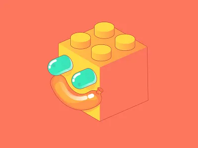 I'm a Good Boy art baloons lego robot smile