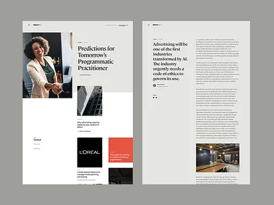 Essence Editorial Pages essence internet layout typography ui website
