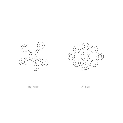 Invisible Network Before and After branding design eye icon illustration invisible logo networks sight vector