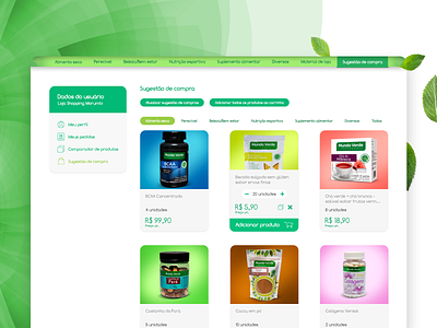 Natural products e-commerce concept e commerce design e commerce website natural products ui