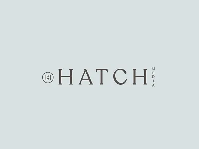 Hatch Media brand branding clean hatch logo mark media
