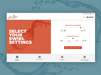 Santa Maria Swirl Machine [Controllable by You] cats splash swirl ui ui ux ux webapp webapp design wine wine swirl
