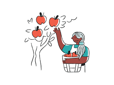 Gusto Illustration apples gusto illustrations rebrand