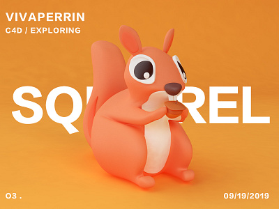 squrriel animal artwork c4d character cinema4d design