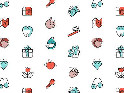 Illustrations icons illos illustration pattern rebrand small illos