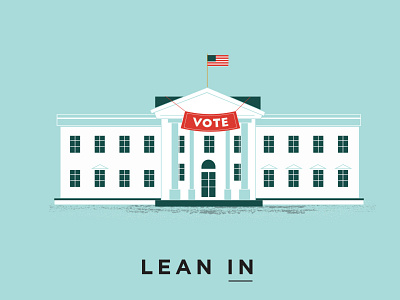 LEANIN Whitehouse design flat illustration minimal styleframe vector vote woman illustration