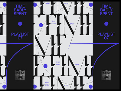 Time Playlist black color design graphic illustration music typography vector