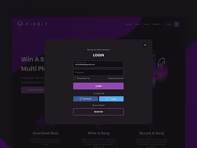 Login design landing page login form ui user experience user interface ux