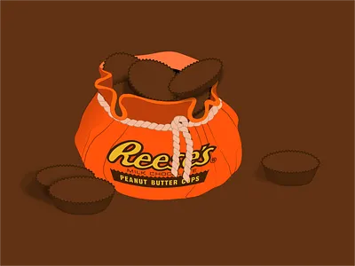 Weekly Warm-Up 03 — Reeses Packaging Redesign adobe illustrator candy chocolate illustration packagedesign purse redesign redesign concept reeses weekly challenge weekly warm up
