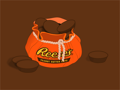 Weekly Warm-Up 03 — Reeses Packaging Redesign adobe illustrator candy chocolate illustration packagedesign purse redesign redesign concept reeses weekly challenge weekly warm up