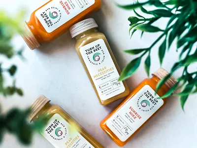 Turn Up the Beet Juice Bottles beverage packaging drink packaging food and drink fruit juice juice packaging packaging smoothie vegetables