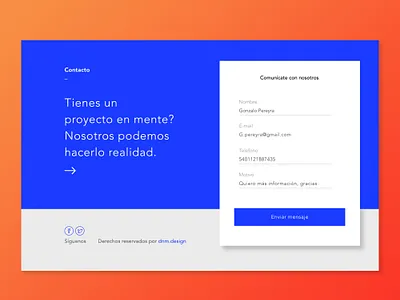 Contact form design, web user interface adobe xd app app design clean contact form dnm.design invision iphone x minimal mobile morrongiello ui ux web