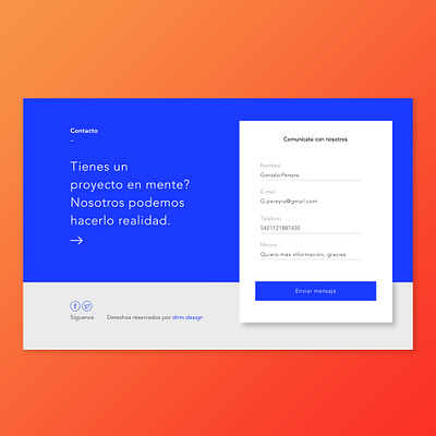 Contact form design, web user interface adobe xd app app design clean contact form dnm.design invision iphone x minimal mobile morrongiello ui ux web