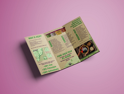 Juçaí Eco-friendly Trifold Brochure branding design graphic design vector