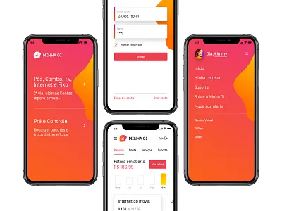 Minha Oi app app design oil telecom telefonia