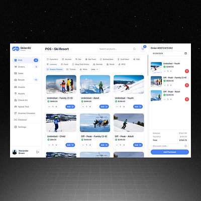 POS Ski Resort, Light Mode, System Design, pt. 2 design ihor interface light mode light theme mobile mobile design pos pos design pos system product product design system design ui user experience user interface ux web web design web system