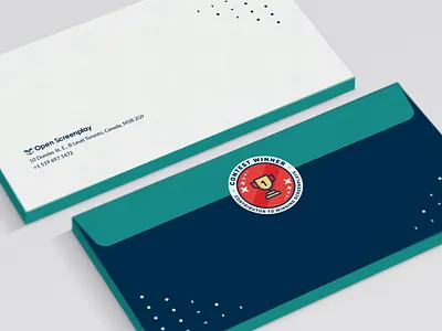 Envelopes for Open Screenplay clean envelope graphic design print screenplay sticker writing