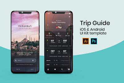 Project 1 Trip Guide Application creative design graphic design guide illustrator cc mobile app design trip planner ui design