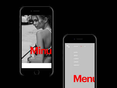 MILLA agency blackandwhite clean concept minimal typography web
