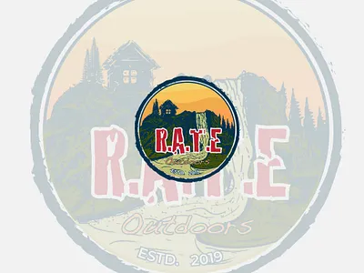 Landscape forest outdoor logo art design environment forest hill home illustration landscape logo logo design mountain natural outdoors river vector wildlife