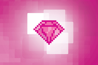 Pixel art design designs diamond glowsy illustration pink