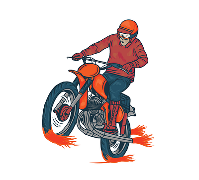 Vintage rece illustration motorcycle packaging design race retro speed vector vintage