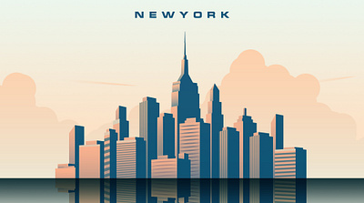 NewYork city illustration cityscape design illustration new york poster vector