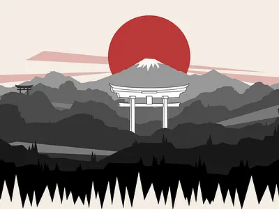 Japan from the Dream design illustration japan vector