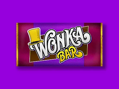 Wonka Bar!! candy chocolate chocolate bar dribbbleweeklywarmup illustrator package design packaging rebound weekly challenge weekly warm up willy wonka wonka