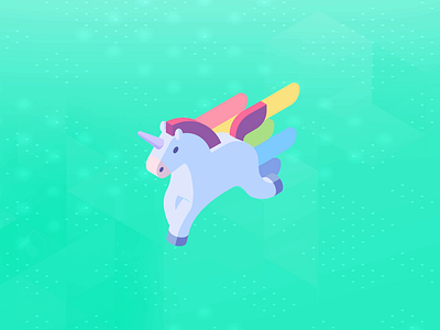 Isometric - Unicorn 3d 3d icon animated animation colorful icon isometric isometric design library loop magic motion template unicorn