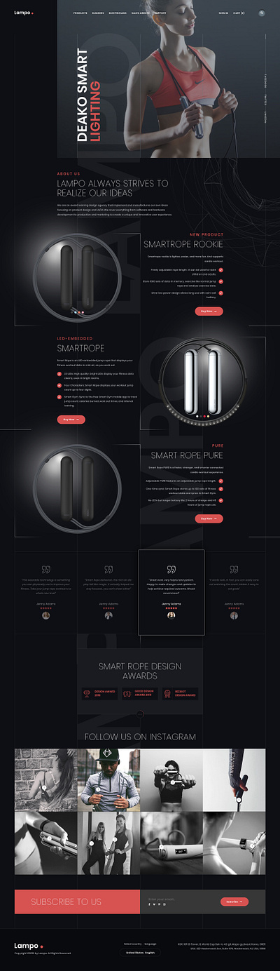 Smart Rope homepage photoshop tech business wordpress