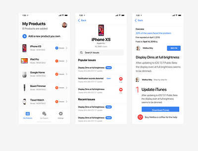Universal Product Support App UX Driven UI app branding creative design design illustration typography ui ux ux design website