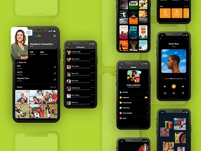 Sports Mobile Application books education graphicdesign logo mobile app design music radio sports typography ui design ux design vector