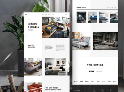 #7 4niture - our furnutire category clean clear design elegance flat furniture luxury minimalism minimalistic modern product shop store type typogaphy ui ux website white