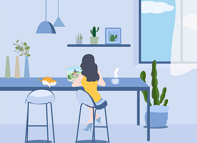 blue illustration
