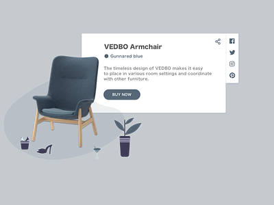 Social share - Daily UI 010 chair dailyui dailyui010 dailyuichallenge product page social social share ui