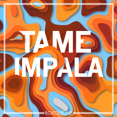 Tame Impala - Borderline cover design design french illustration music music album papercut tame impala vector waves