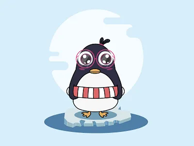 Penguine adobeillustrator antarctica bird illustration cartoon characterbuilding charactersketch design endangered illustration