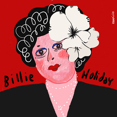 billie holiday illustration portrait