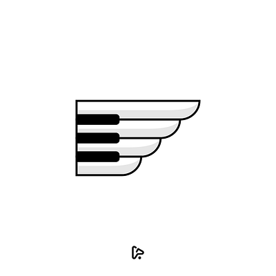 FLY MUSIC brand branding design designer fly fly logo garagephic studio graphic icon illustration inspiration logo music music logo piano piano logo vector wing wing logo