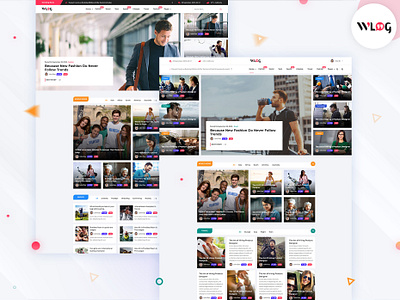 Wlog - Blog and Magazine Template blog blogger creative designers entertainment html news pixelnx psd psd design social template theme ui ux uxui vector website website builder wordpress