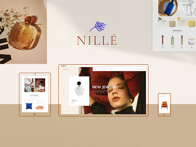 Nillé boutique ecommerce elegant fashion fashion brand fashion designer interior design jewelry landing page lookbook product design responsive template theme ui ux web design website mockup woocomerce wordpress