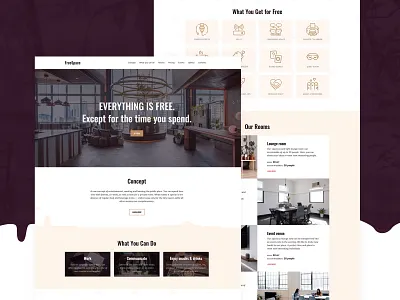 Anticafe Website Template ai anticafe business cafe card illustration mockup template web webdesign weblium website website builder website concept website templates