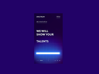 Spectrum mobile business clean concept design education site ui ultraviolet uvlamp ux web