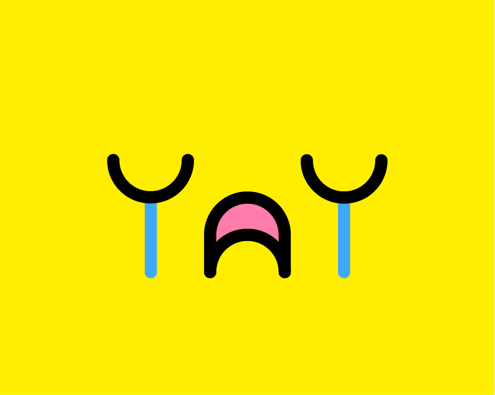 YAY emoji illustration minimal sad typography yay