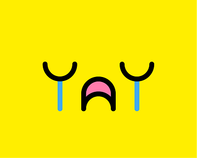 YAY emoji illustration minimal sad typography yay